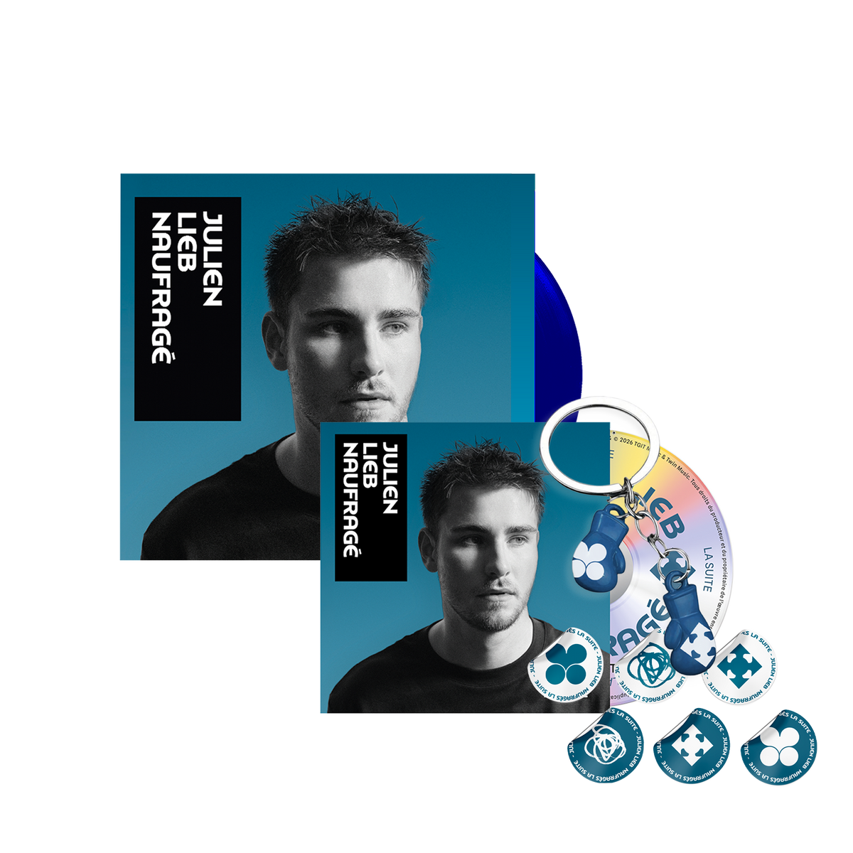 Pack CD standard + Vinyle + Merch au choix + Stickers et porte clé offert