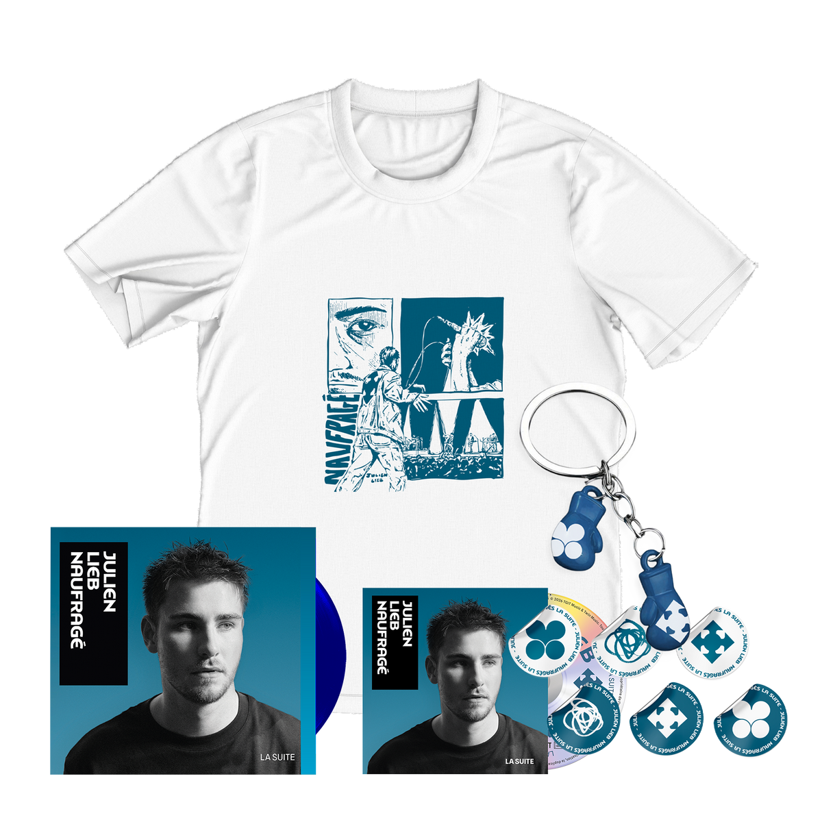 Pack CD standard + Vinyle + Merch au choix + Stickers et porte clé offert